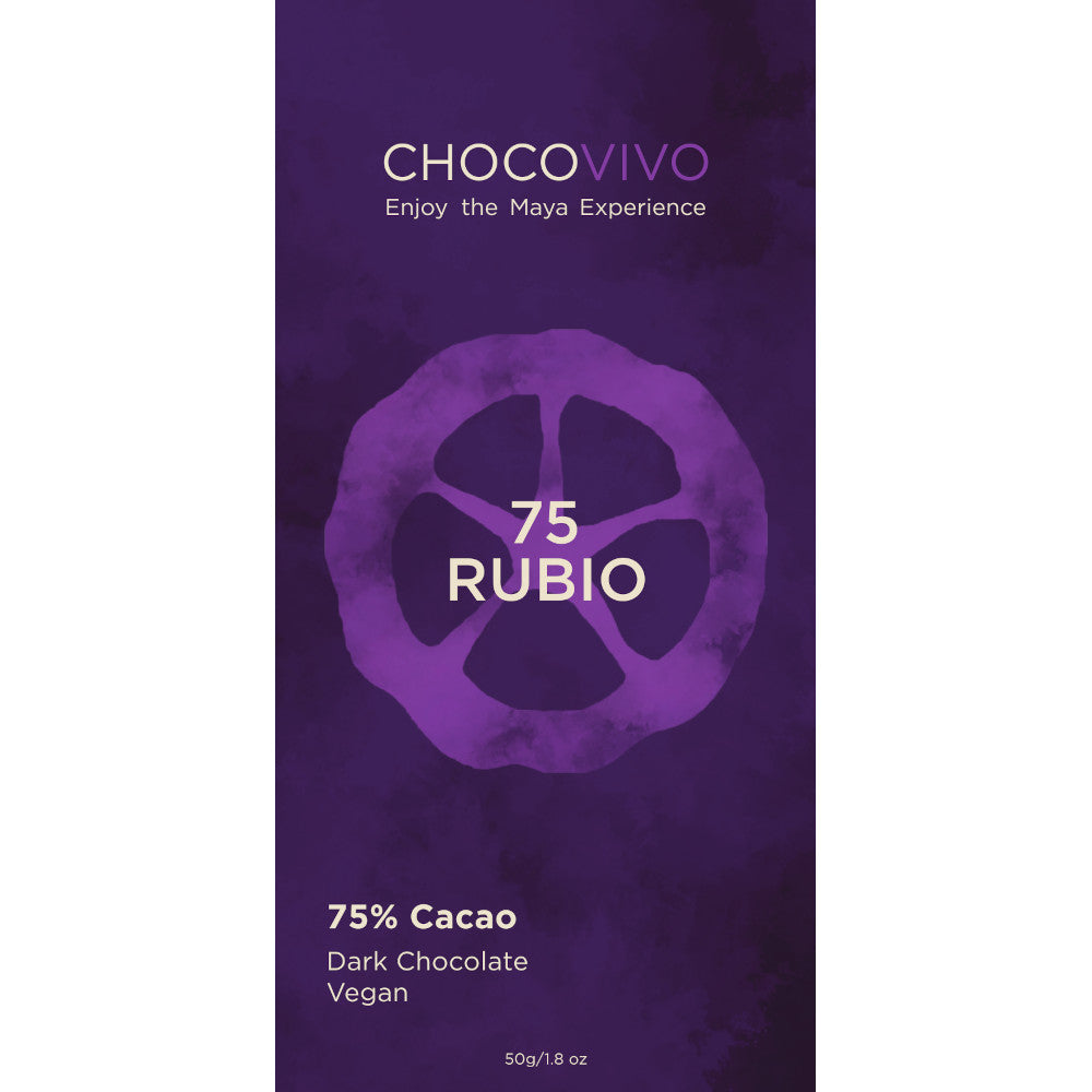 75% Rubio Cacao Dark Chocolate Bar