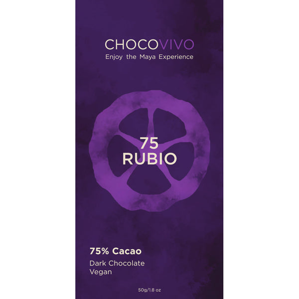 75% Cacao Rubio Dark Chocolate Bar