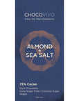 Almond and Sea Salt Dark Chocolate Bar 75% Cacao
