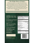 Cacao Coffee Crunch Dark Chocolate Bar - Back panel: Story, Ingredients, Nutrition Facts