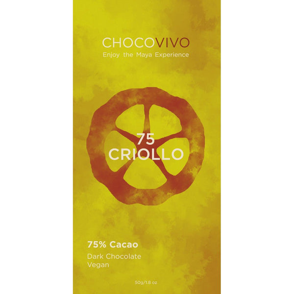 75% Cacao Criollo Dark Chocolate Bar