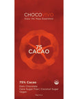 75% Cacao Dark Chocolate Bar with Coconut Sugar - ChocoVivo